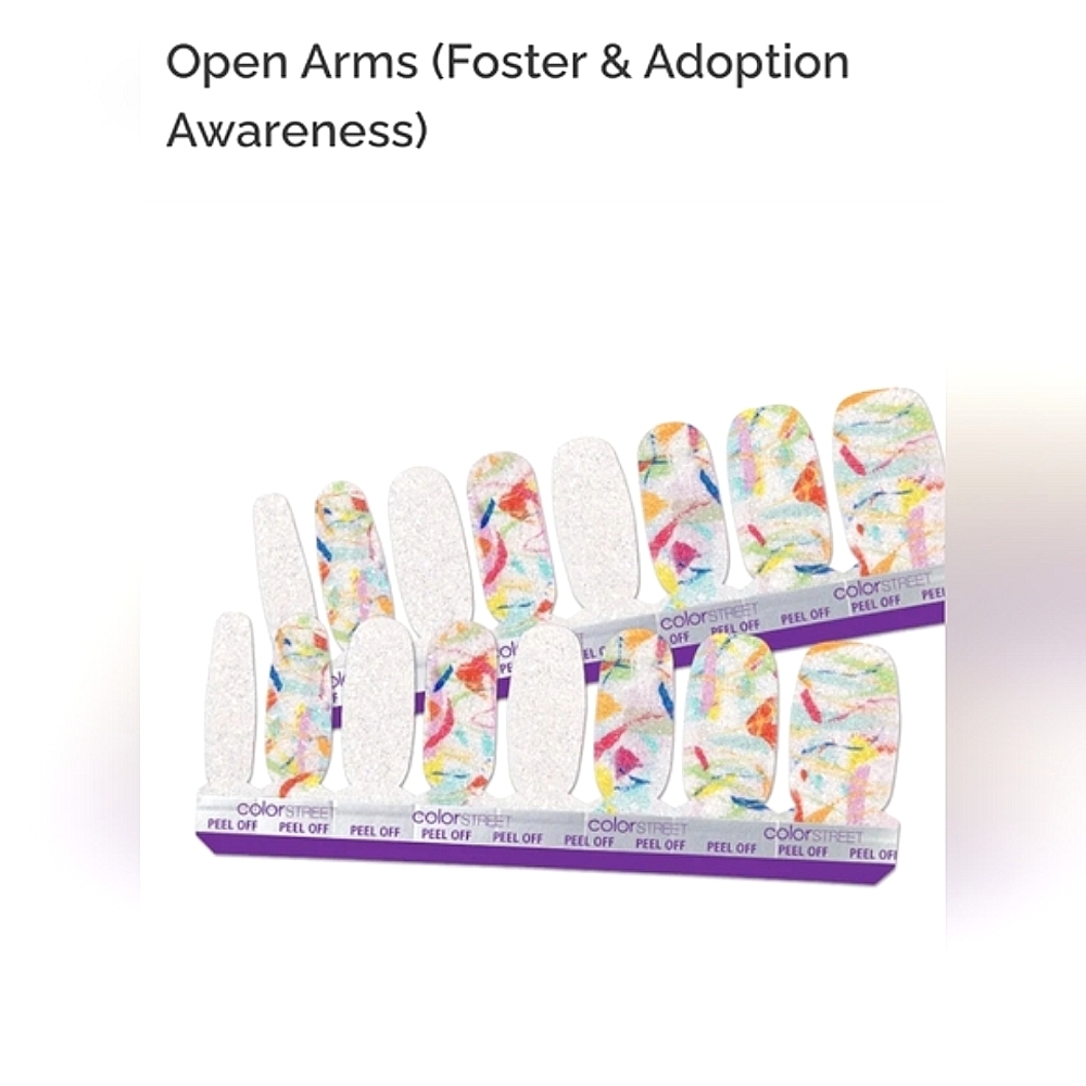Last chanceCOLOR STREET Open Arms Foster & Adoption Awareness Nail Polish Strips